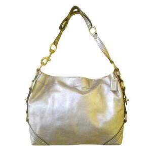 COACH Champagne Gold Leather Carly Slim Hobo Shoulder Purse Bag | M0749-11872
